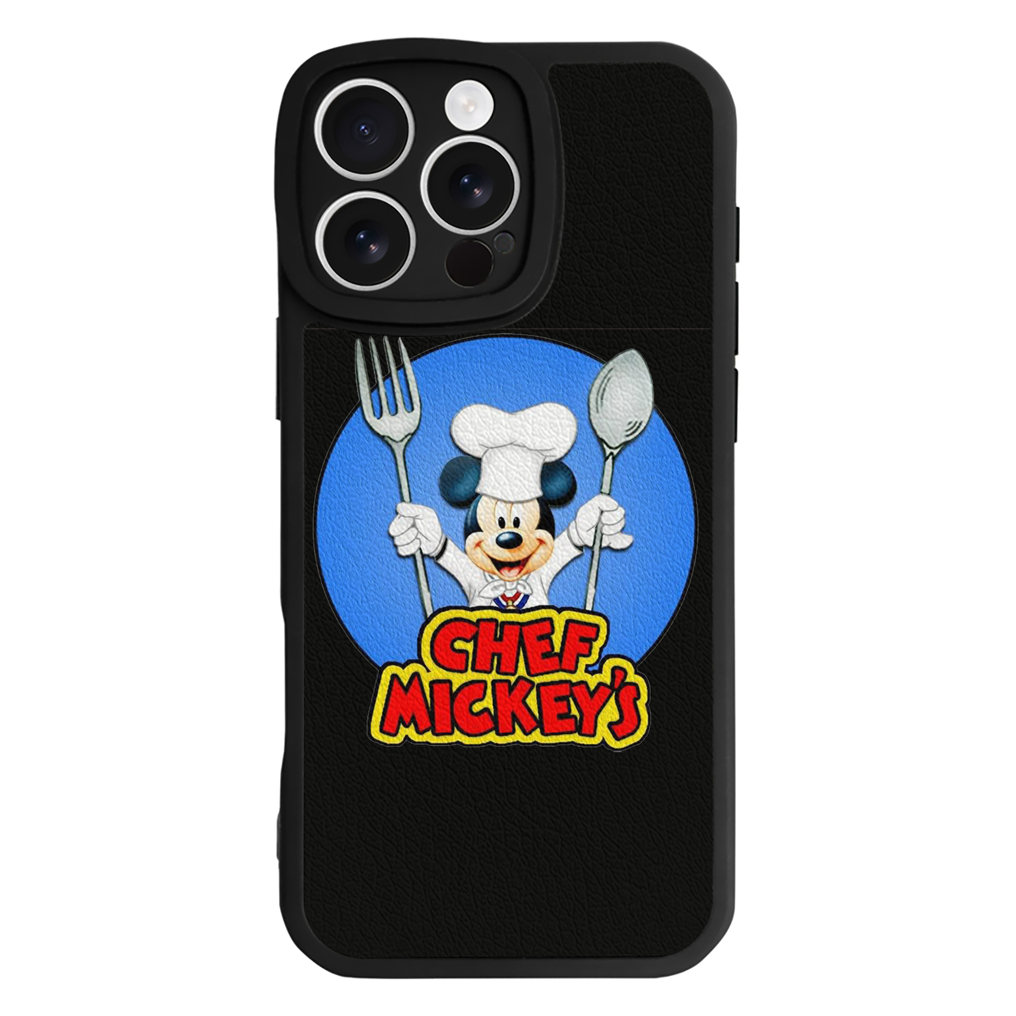 （画像用） ミッキーマウス Mickey Mouse 【iPhone 16シリーズ対応】シリコンスマホケース（レザー調） 材質：シリコン